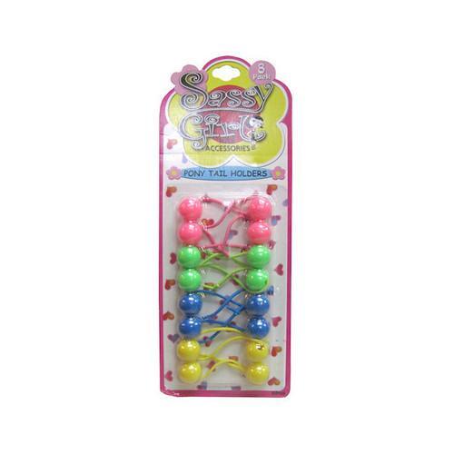 Pony tail holders with ball ends ( Case of 36 )