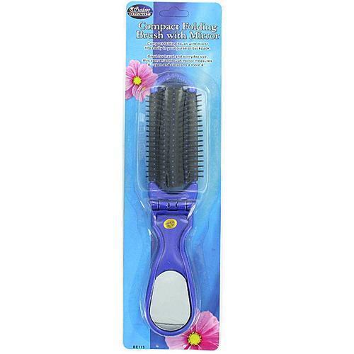 Folding brush with mirror ( Case of 96 )