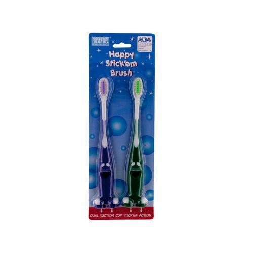 Kids Toothbrush Set With Suction Cup Base ( Case of 24 )