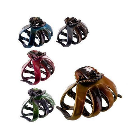 hair jaw clip large dark two tone colors ( Case of 72 )
