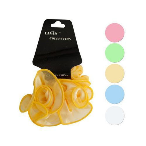 Pastel Chiffon Hair Twister with Ruffle Accent ( Case of 24 )