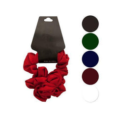 Silky Mini Hair Twister with Ruffle Rose Accent ( Case of 72 )
