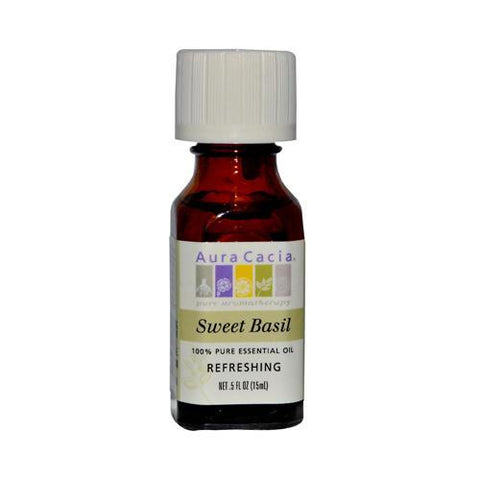 Aura Cacia Pure Essential Oil Sweet Basil (0.5 fl Oz)