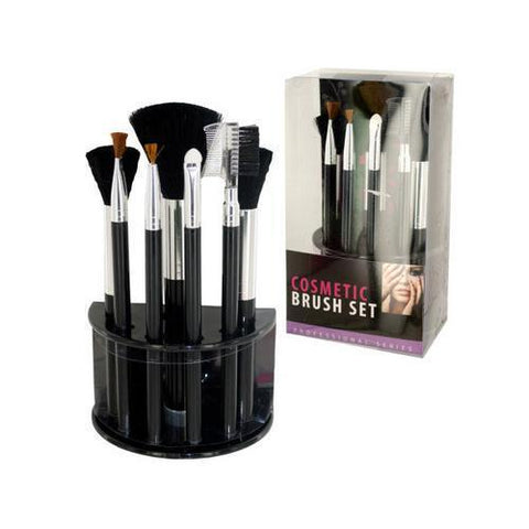 Cosmetic Brush Set With Stand ( Case of 4 )