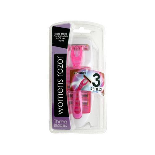 Triple Blade Womens Razor with Refills ( Case of 36 )