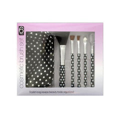 Polka Dot Cosmetic Brush Set with Stylish Bag ( Case of 12 )