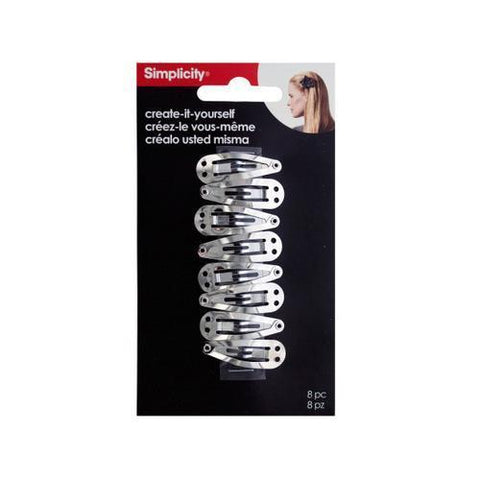 simplicity 8 pack create it yourself silver small snap clips ( Case of 72 )