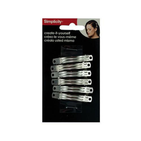 simplicity 6 pack small create it yourself barrettes ( Case of 72 )