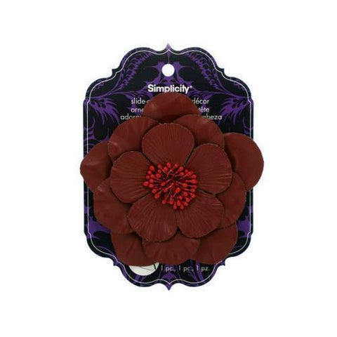 Red Flower Slide-On Headband Accent ( Case of 96 )